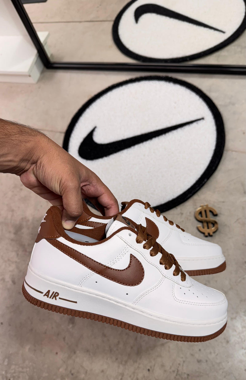 Nike Air Force Linha Luxo Off Castanho – LINHA PREMIUM